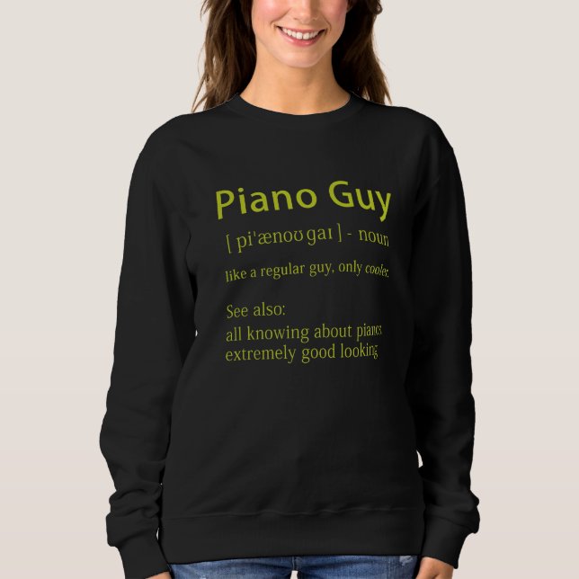 Camiseta Piano Guy Definition  Pianist Music Notes Musician (Frente)