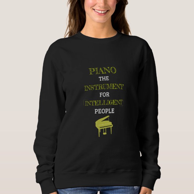 Camiseta Piano Instrument For Intelligent People Retro Lime (Frente)