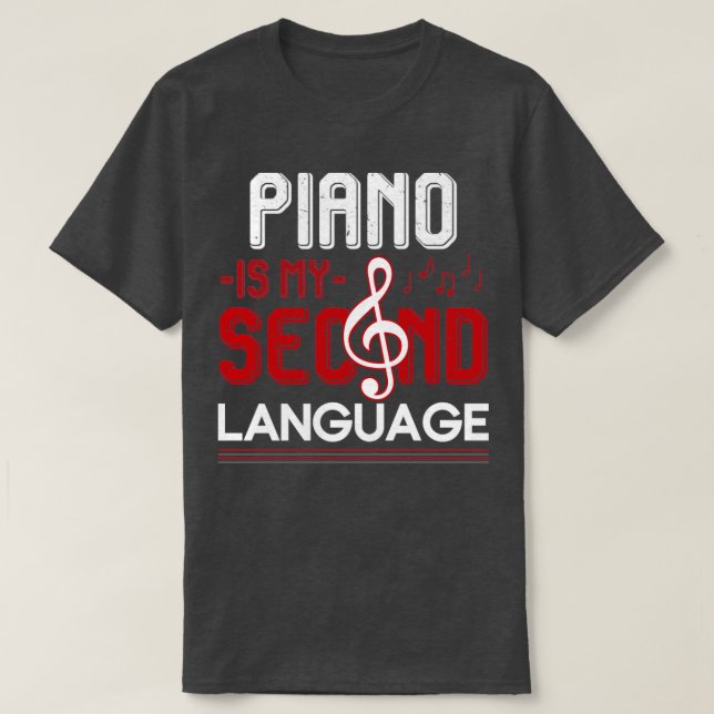 Camiseta Piano Jogador de Piano do Teclado Piano Piano Pian (Frente do Design)