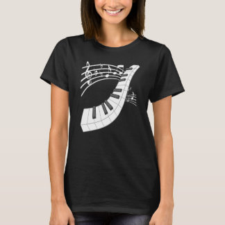Camiseta Piano Keyboard And Notes Musical Instrument Piano
