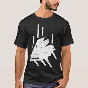 Camiseta Piano Lançado e Piano Teache