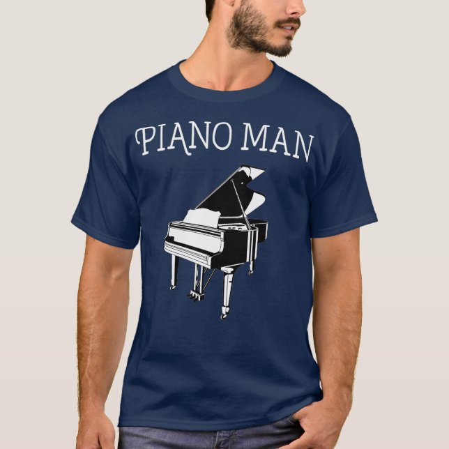 Camiseta Piano Man Piano Player Música Clássica Pianista (Frente)