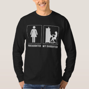 Camiseta Piano Minha Filha vs Seu Presente Filha para Pai