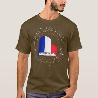 Camiseta Piano Musical Lover Treble Clef French Pian