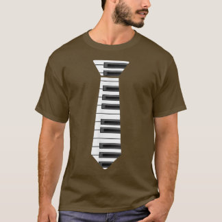 Camiseta Piano Necktie Piano Player Pianista Música Clássic