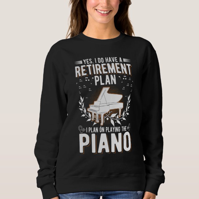 Camiseta Piano Old Man Piano Player Grandpa Pianist (Frente)