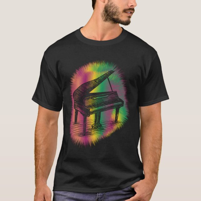Camiseta Piano Pianist Musician Instrut Piano Music (Frente)