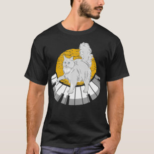 Camiseta Piano Player de Cat Piano Pianista Teclado Cute An