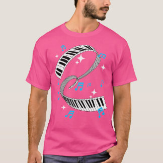 Camiseta Piano Player Gift Shirt Piano Keys Keyboard Music