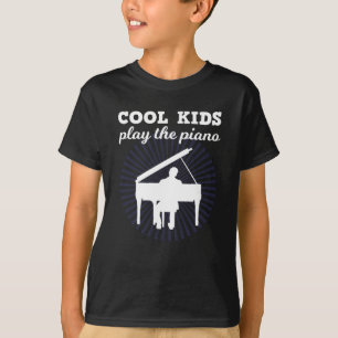 Camiseta Piano Player Piano Kids Engraçado Presente de Cota