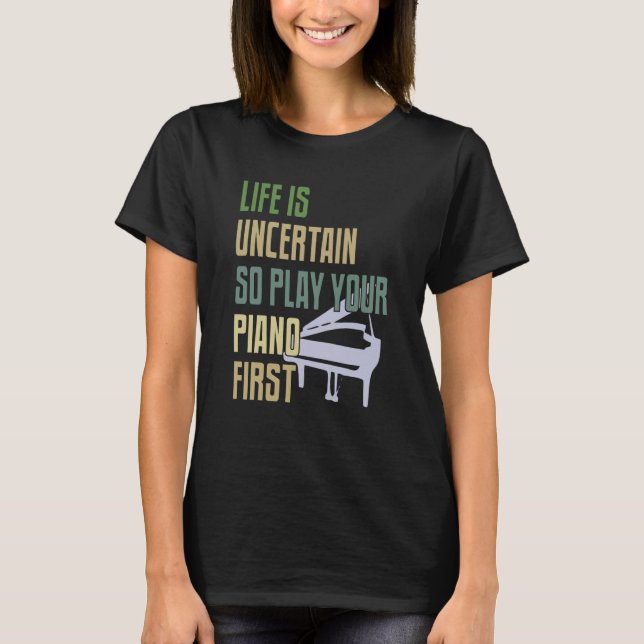 Camiseta Piano Player Retro Style (Frente)