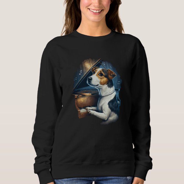 Camiseta Piano playing Jack Russell Terrier (Frente)