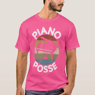 Camiseta Piano posse Instrumento Jogador Funny Banda de Cot