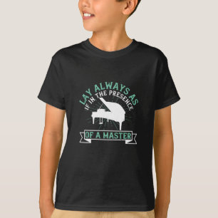 Camiseta Piano - Se Na Presença De Um Mestre