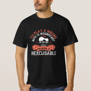 Camiseta Piano - Sem Paixão É Indesculpável