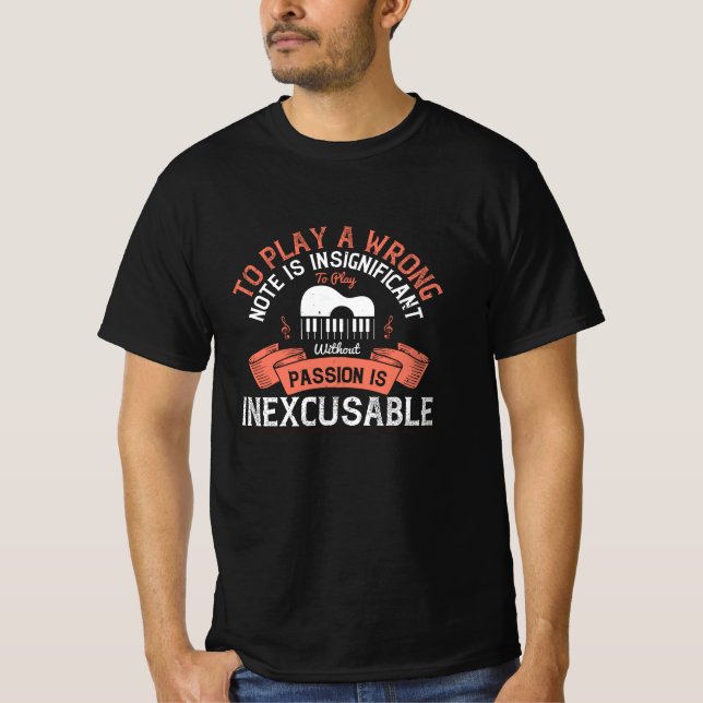 Camiseta Piano - Sem Paixão É Indesculpável (Frente)