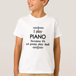 Camiseta Piano - Toca-Se Engraçado Música Deco