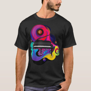 Camiseta Piano Tocando Colo do Compositor Pianista do Tecla
