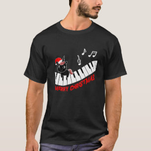 Camiseta Piano Unicorn Piano Funny Animais Feliz Música Ch