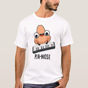 Camiseta Pianose Engraçado Piano Nose Pun
