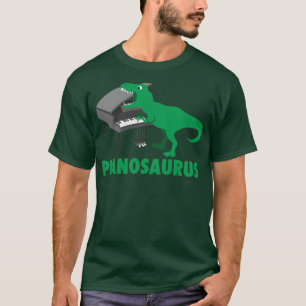 Camiseta Pianossauro Piano Art Dinossaur Percussion Music F