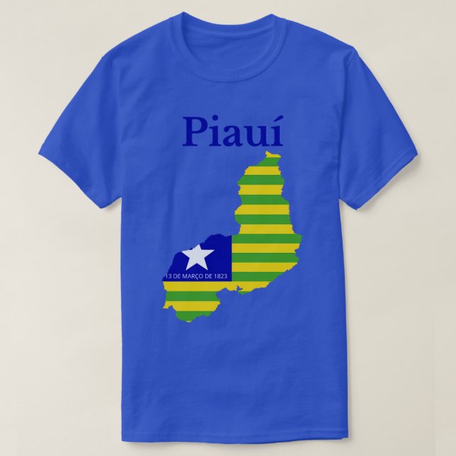 Camiseta Piaui - Sinalizador do Mapa Brasil (Frente do Design)