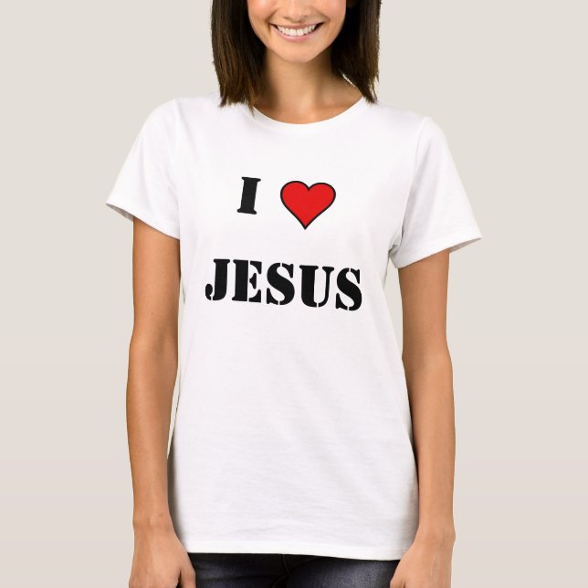 Camiseta PIC do coração, I, JESUS (Frente)