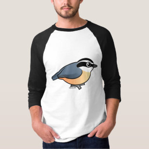 Camiseta Pica-pau-cinzento de peito encarnado