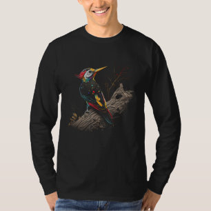 Camiseta Pica-Pau Colorido Desenho Artístico de Pintura Got