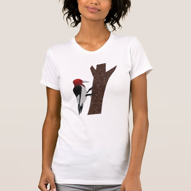 Camiseta Pica-pau-de-cabeça-vermelha (Frente)
