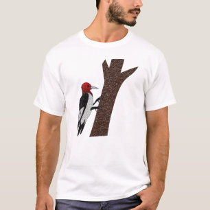 Camiseta Pica-pau-de-cabeça-vermelha