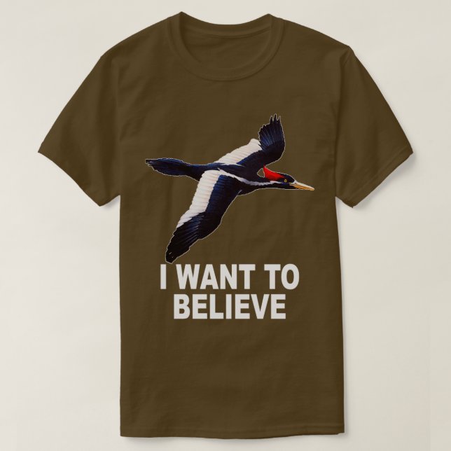 Camiseta Pica-Pau De Ivory, Eu Quero Acreditar  (Frente do Design)