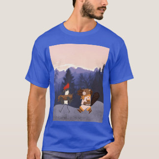 Camiseta Pica-pau e Castor Animais da Vida Selvagem Campist