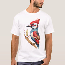 Camiseta Pica-pau vermelho e azul