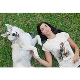 Camiseta Pica-pau Woodland Aquarela, personalizado