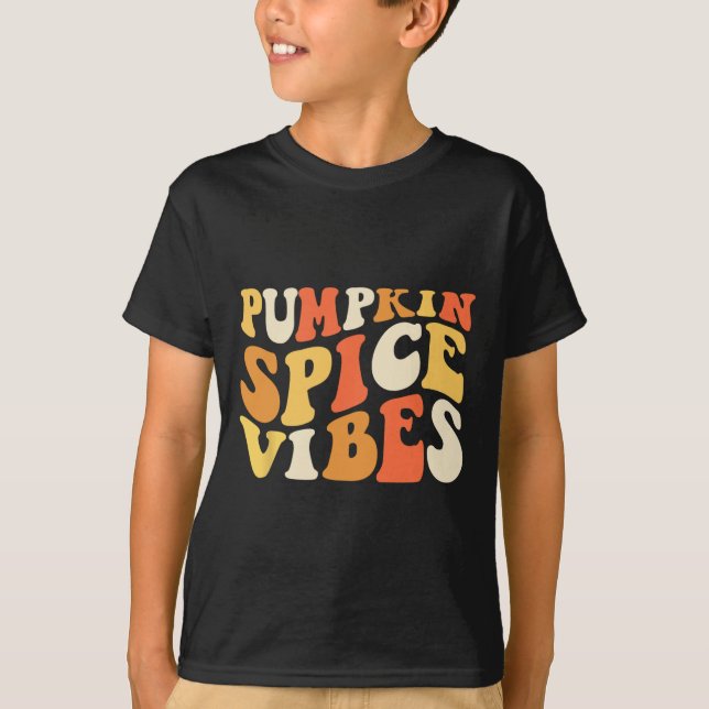 Camiseta Picada de Abóbora Víblias Retro Autumn Vibes (Frente)