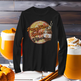 Camiseta picada de abóbora víbora obra arte de outono Seaso