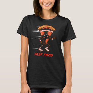 Camiseta Picada rápida de Comida que rola tênis de banda la
