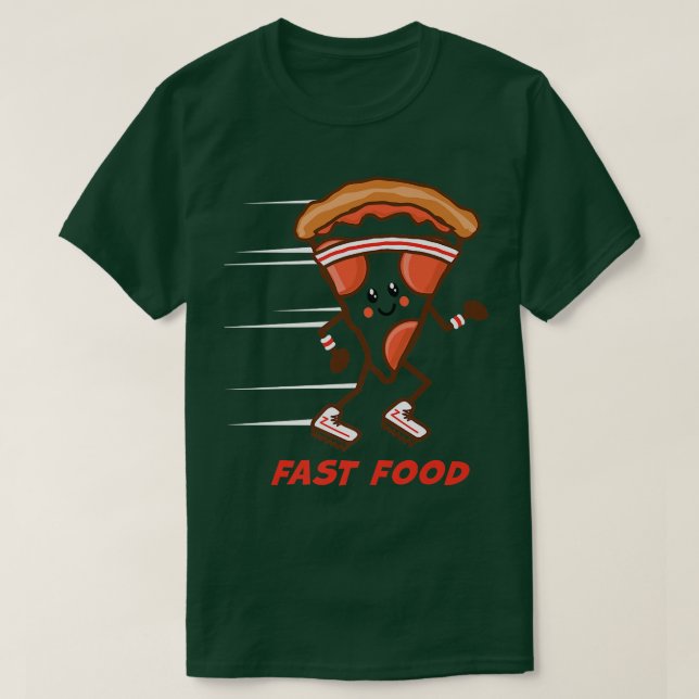 Camiseta Picada rápida de Comida que rola tênis de banda la (Frente do Design)