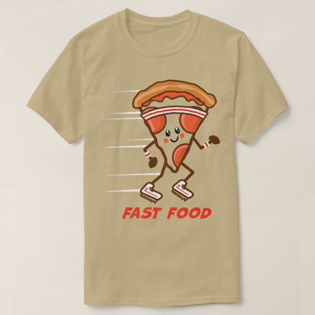 Camiseta Picada rápida de Comida que rola tênis de banda la (Frente do Design)