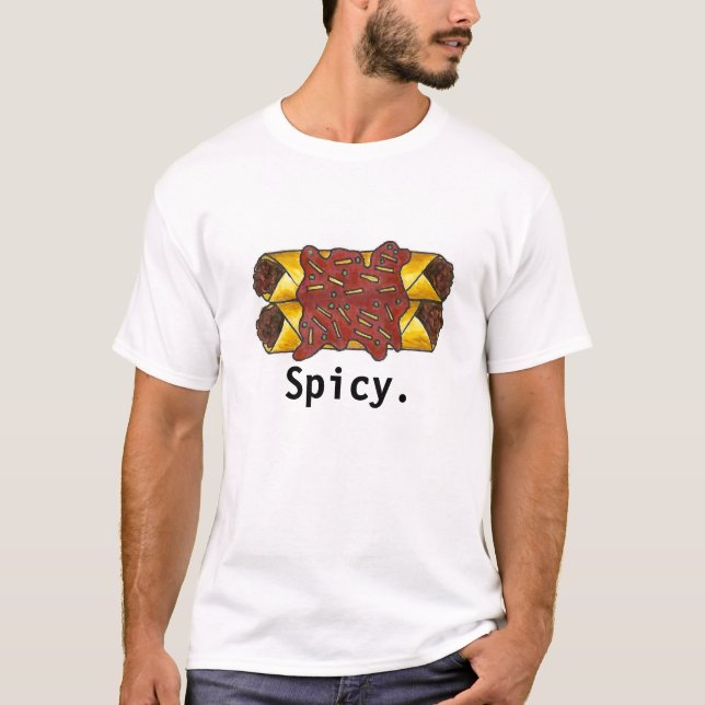 Camiseta Picante Black Bean Enchiladas Foodie Tex Cuisine (Frente)