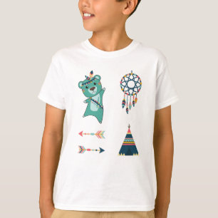 Camiseta Picante do Urso Turquesa Indiano