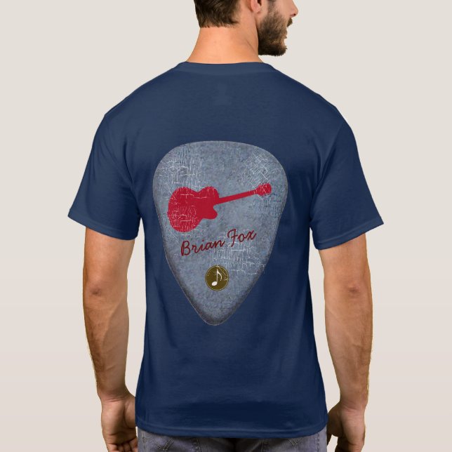 Camiseta picareta da guitarra T personalizada (Verso)