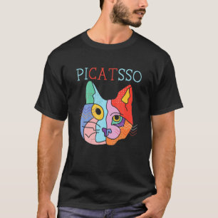 Camiseta Picatsso Cada Artista Pintor Pintura Dono de Gato