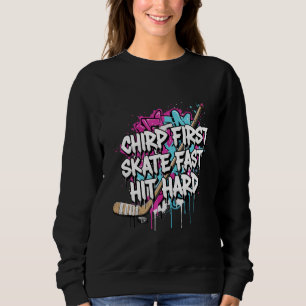 Camiseta Pichações Engraçadas de Rato de Rink de Hóquei no