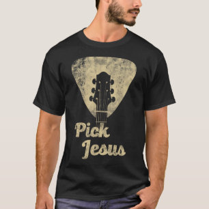 Camiseta Pick Jesus - Camiseta de Pastor de Música