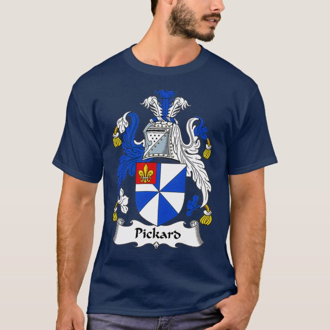 Camiseta Pickard Casaco de Guarda Familiar de Armas (Frente)