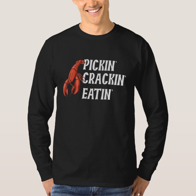 Camiseta Pickin' Comendo Cotação Para Uma Lagosta (Frente)