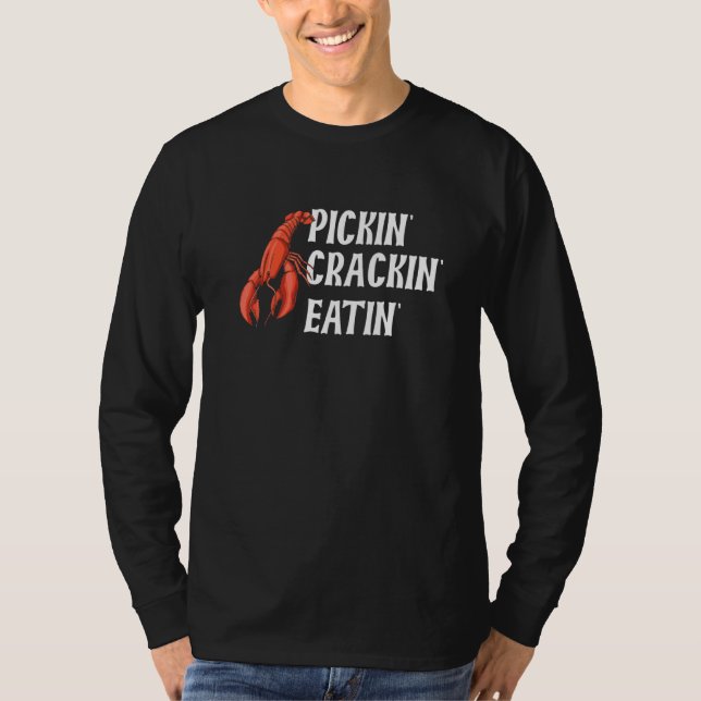Camiseta Pickin' Comendo Cotação Para Uma Lagosta (Frente)