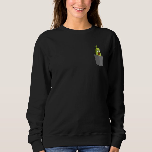 Camiseta Pickle Fake Pocket Vegan Food  Cucumber (Frente)